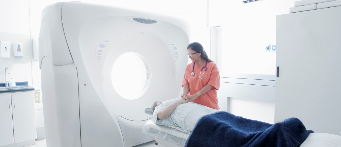 doctor and patient, mri machine